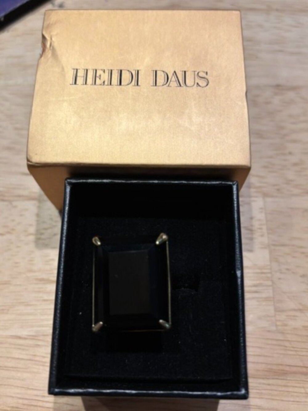 Heidi Daus Black Cocktail  Ring